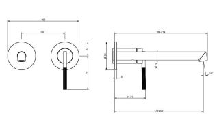 Встраиваемый смеситель для раковины Gessi Ingranaggio 63583.031 хром
